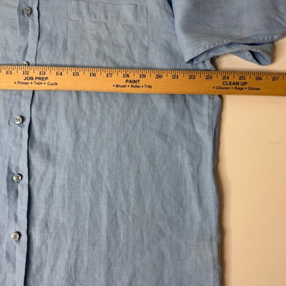 Vilebrequin 100% Linen Men’s Blue Long Sleeve Shirt Size XL Button Up - Picture 3 of 11